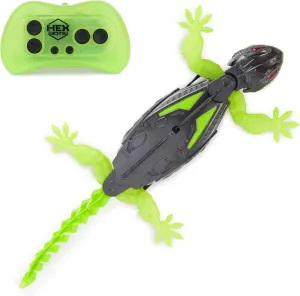 HEX BOTS Wall Crawler Gecko, Rechargeable Remote Control Robot, Climbs Walls, LED Eyes, Ages 4 