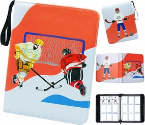 Hockey Cards Binder 900 Pockets, Trading Cards Holder Card Collectors Album,Trading Card Binder 9 Pocket with 50 Removable Sleeves for Basketball Card and Sports Card