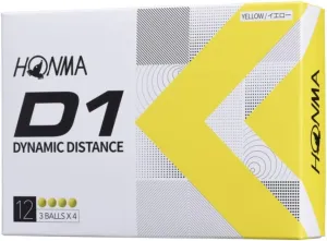 Honma Golf HONMA D1 2022 Model BT2201 YE Yellow 3 Dozen (36 Balls Included) Golf Official Ball HONMA