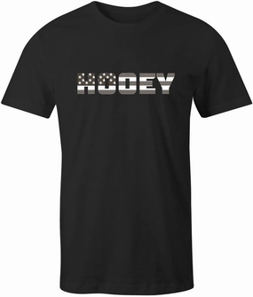 HOOEY - Mens Patriot Crew Neck Short Sleeve T-Shirt with Logo On Chest