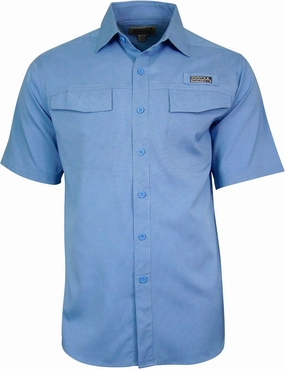 Hook & Tackle Men's Troller S/s Uv Vented Shirt XLarge Indigo