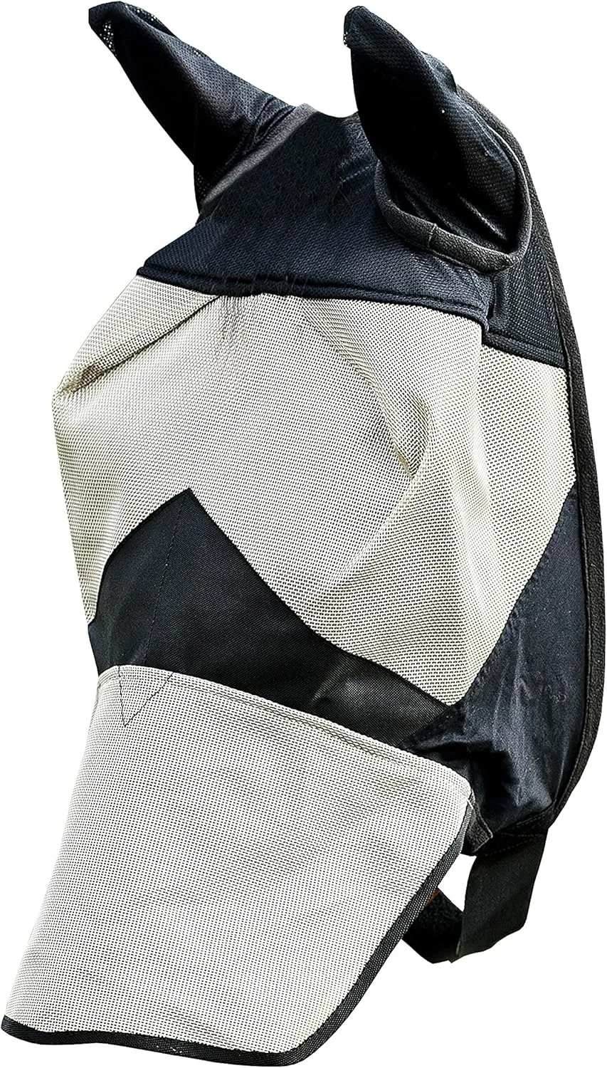 HORZE Horse Fly Mask with Long Nose Cover and Ears | Full Coverage UV Protection - Durable Micro Mesh