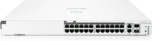 HPE Networking Instant On Switch Series 1960 24-Port Gb Smart-Managed Layer 2  Ethernet Switch with PoE | 24x 1G | 2X 10GBase-T, 2X SFP  | 20x CL4, 4X CL6 PoE 370W | Stackable | US Cord (JL807A#ABA)