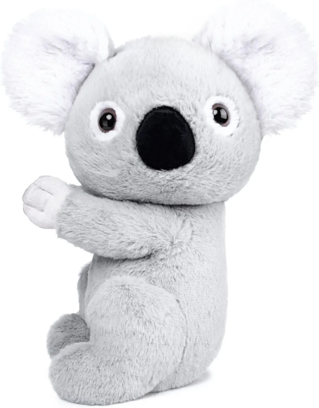Huggable Koala Bear Stuffed Animal Furry Cuddly Ears Koala Bear Plush Toy for Boys Girls Babies Kids Birthday Bedtime Gifts, 12.6“ Gray