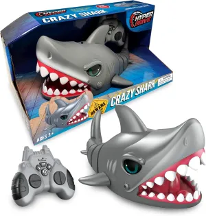 Hyper Drive - Mega Chomp Remote Control Land Shark Toy – 14-Inch Big RC Robot Shark with Realistic Chomping, Rechargeable Battery, Full Function, Music, & Auto Mode