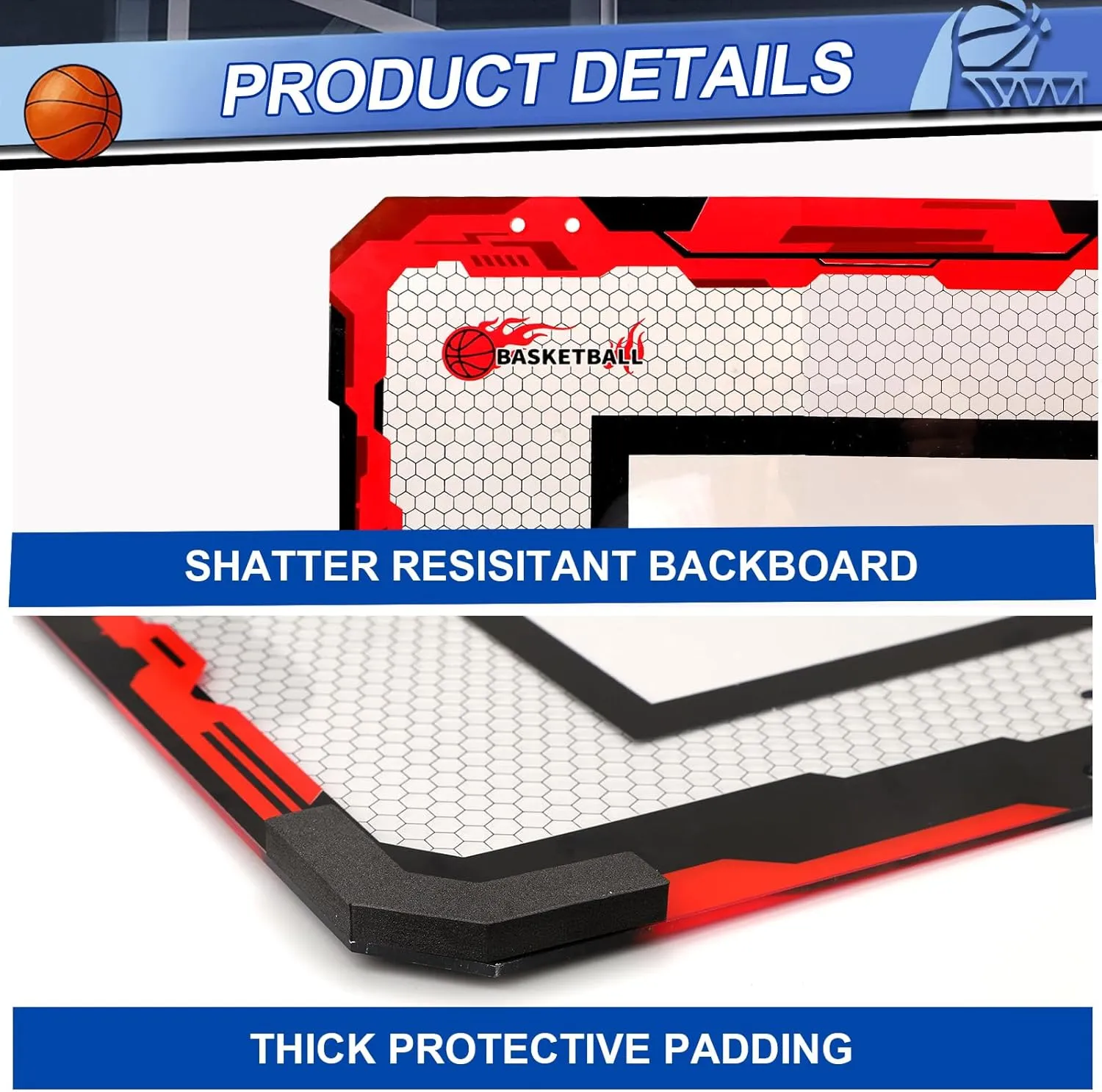 Indoor Basketball Hoop Set for Kids Adults, Pro Mini Basketball Hoop for Door Wall, Room Basketball Hoop Over The Door Outdoor Basketball Hoop with 4 Balls Toy Gift for Boy Girl