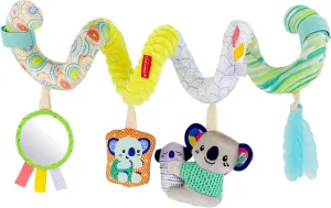 Infantino Stretch & Spiral Activity Toy - Textured Play Activity Toy for Sensory Exploration and Engagement, Ages 0 and Up, Koala
