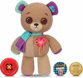 Interactive 14" Plush Teddy Bear. Make A Wish & Bear Comes to Life. Magical Expressive Button Eyes - Happy, Sad, Winks & Blinks. 70  Expressions & Reactions. Batteries Included. Ages 3 