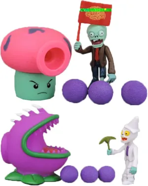JHESAO 4 PCS PVZ Toys Action Figures PVZ Toys Set 1 2 Mini Series Great Gifts for Kids and Fans,Birthday and Christmas Party New