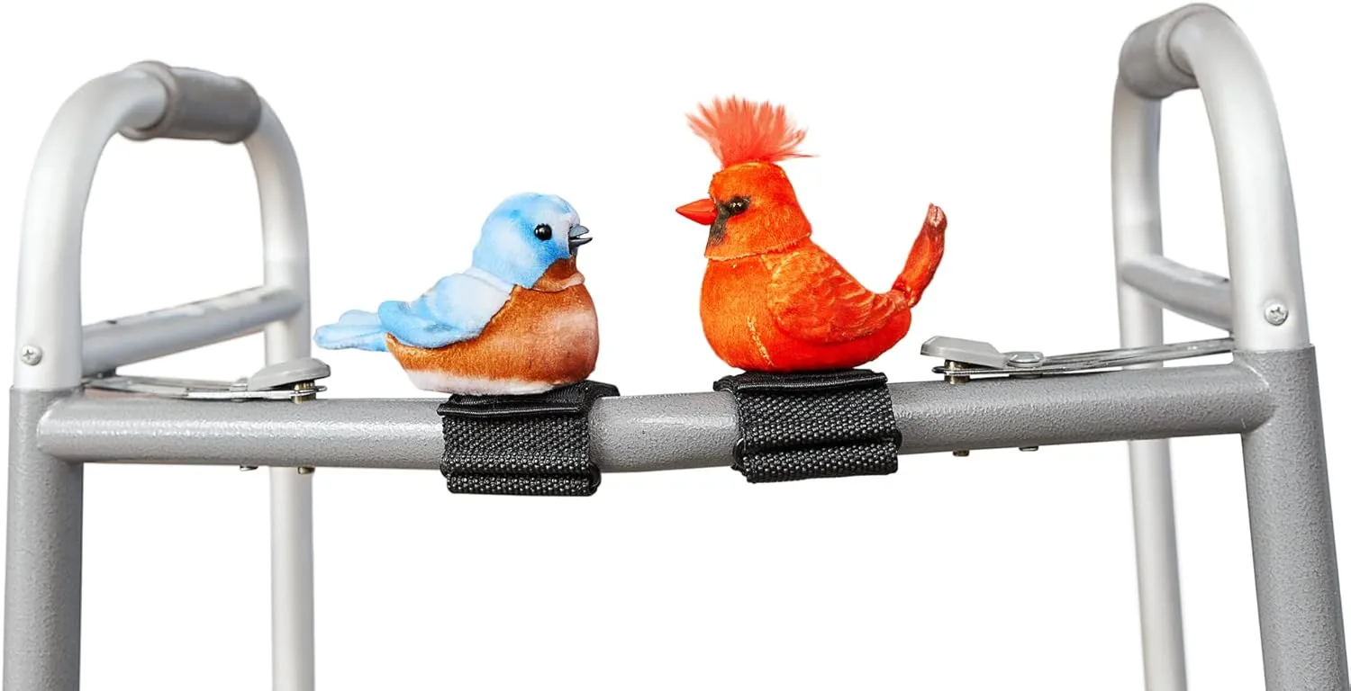 Joy For All Ageless Innovation Companion Pet for Seniors - Walker Squawker - Lifelike Animatronic Bird - Interactive Chirping - Walker Accessories - Therapy Toys for Alzheimers & Dementia - Bluebird