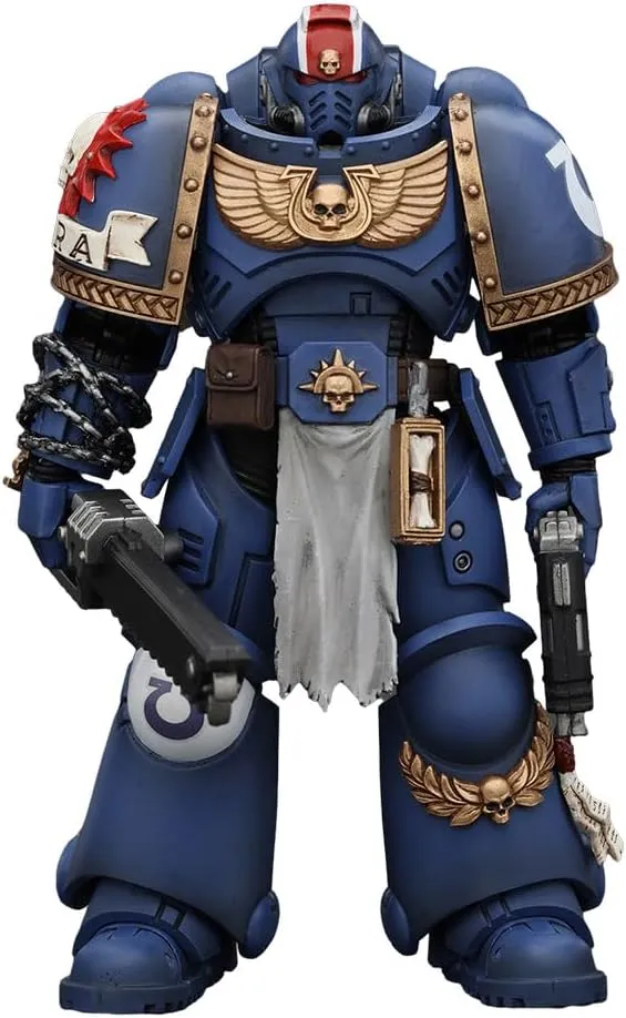 Joytoy Warhammer 40k 1/18 4.7-inch Uitramarines Lieutenant Titus Action Figure Model Toy Series