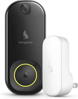 Kangaroo Smart Photo Doorbell   Indoor Chime | Photograph Motion at the Door | Photo Push Notifications | Photo Capture of Guests & Package Deliveries | WiFi Required | Hardware Only