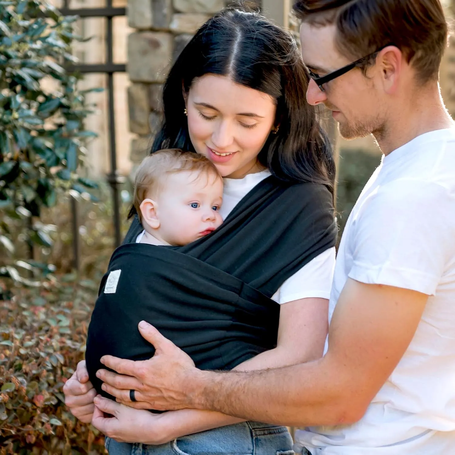 KeaBabies Baby Wrap Carrier Ring Sling - Easy to Wear, Adjustable D-Lite Baby Carrier Newborn to Toddler, Infant Carrying Shirt, Hands Free Bonding, Breathable Fabric Wearing Wrap (Graphite)