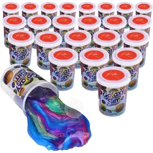 Kicko Marbled Unicorn Color Slime Set - 24-Pack Colorful Galaxy Slime for Kids - Soft, Gooey Sludge for Sensory Play and Tactile Stimulation - Ideal Slime Party Favors and Educational Slime Kit