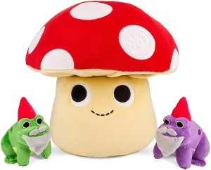 Kidrobot Interactive Plush 13 Inch Mushroom with Frog Gnomes