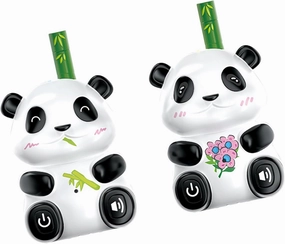 Kids Walkies Toy for Outdoor Camping Hiking Electric Interactive Cartoon Panda Walkies Toy for Toddler 2PCS