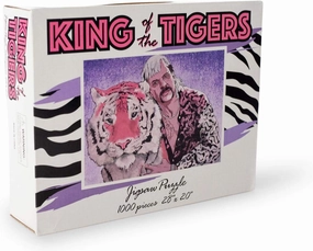 King of The Tigers Animal Puzzle for Adults | Difficult 1000 Piece Jigsaw Puzzle Toy | Funny Quarantine Gift | Interactive Brain Teaser Challenge for Game Night