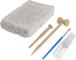 Kisangel 1 Set Natural Mineral Stone Excavating for Safe Archaeological Digging Kit Educational Stem Learning Tool for Young Geologists Present for Stone Collectors and Enthusiasts
