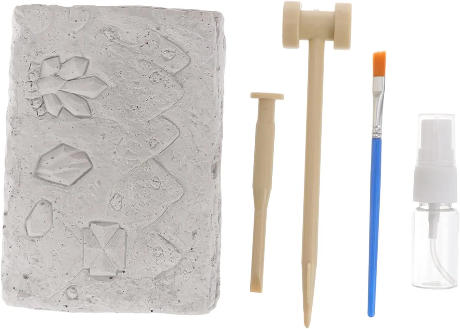 Kisangel 100% Natural Stone Digging Toys for Boys and Girls Safe Fun DIY Excavating Kit Great for Learning Collecting