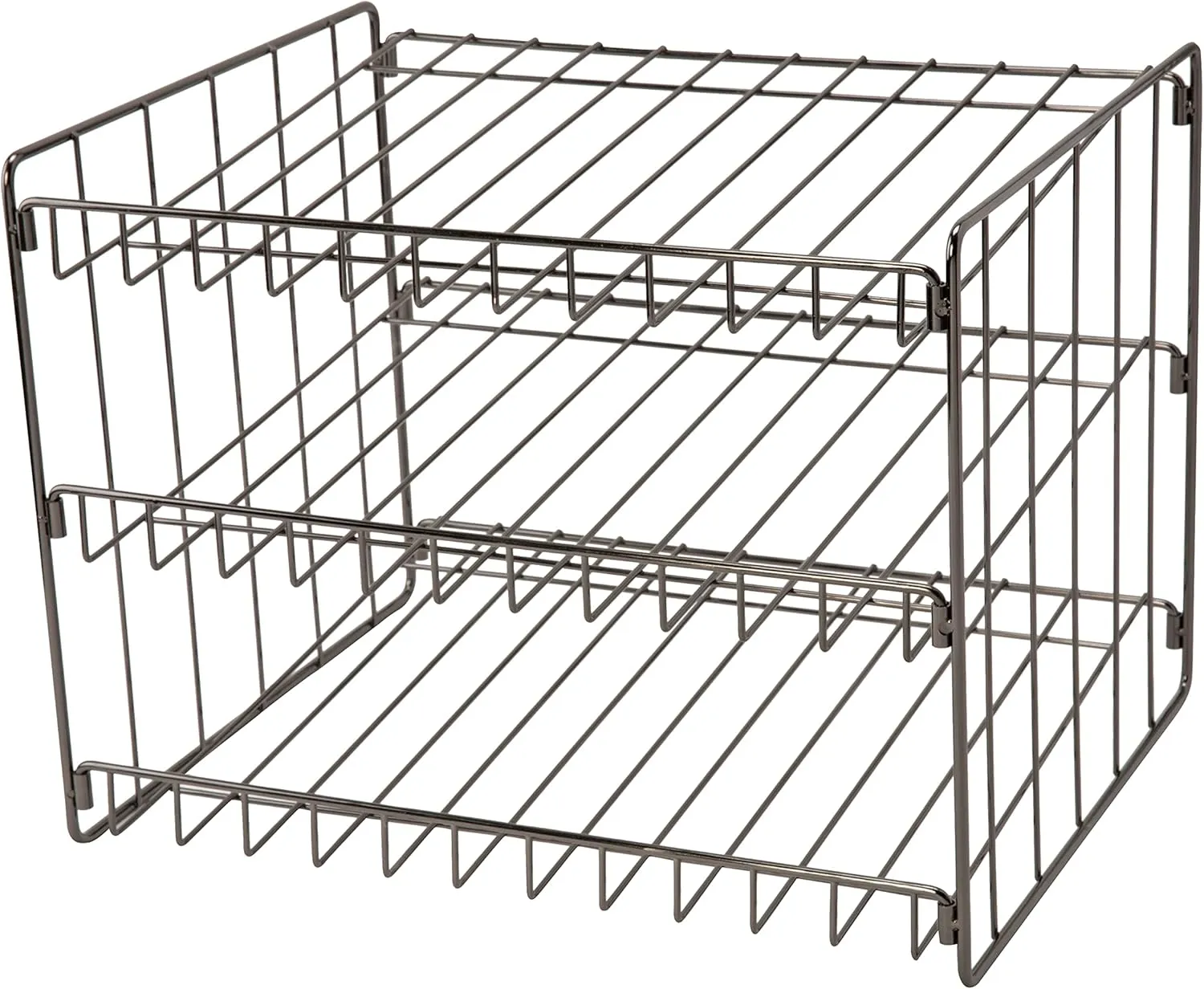 Kitchen Details 3 Tier Can Organizer | Canned Food Storage Rack | Kitchen Cabinet and Pantry Organization | Holds 36 Cans | Space Saving | Onyx