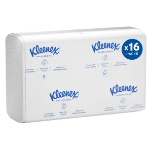 Kleenex Professional C-Fold Folded Paper Towels, Bulk (01500), Absorbent, White (150 Sheets/Pack, 16 Packs/Case, 2,400 Sheet Total)