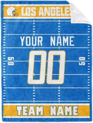KREDE Los Angeles Baby Blanket for Baby Boy Girl Gifts Custom Name and Number Throw Blanket