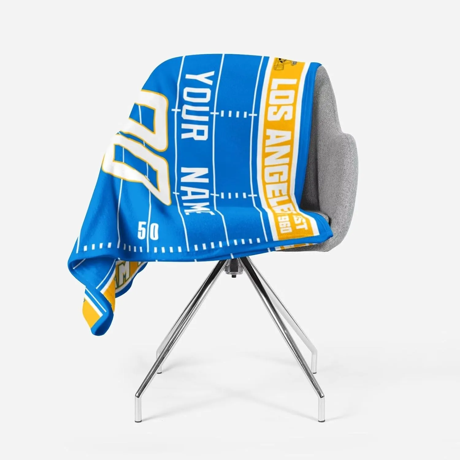 KREDE Los Angeles Baby Blanket for Baby Boy Girl Gifts Custom Name and Number Throw Blanket