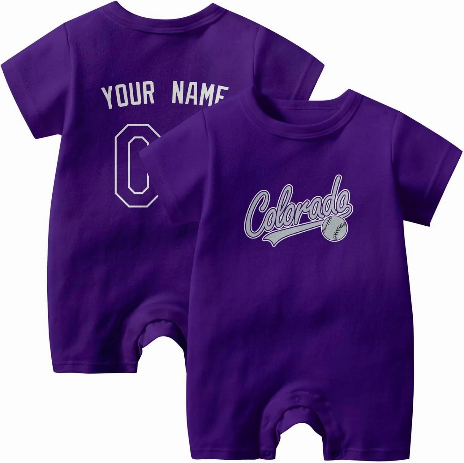 KREDE Baby Clothes Unisex Bodysuit Rompers Custom Name Number for Baby Boys