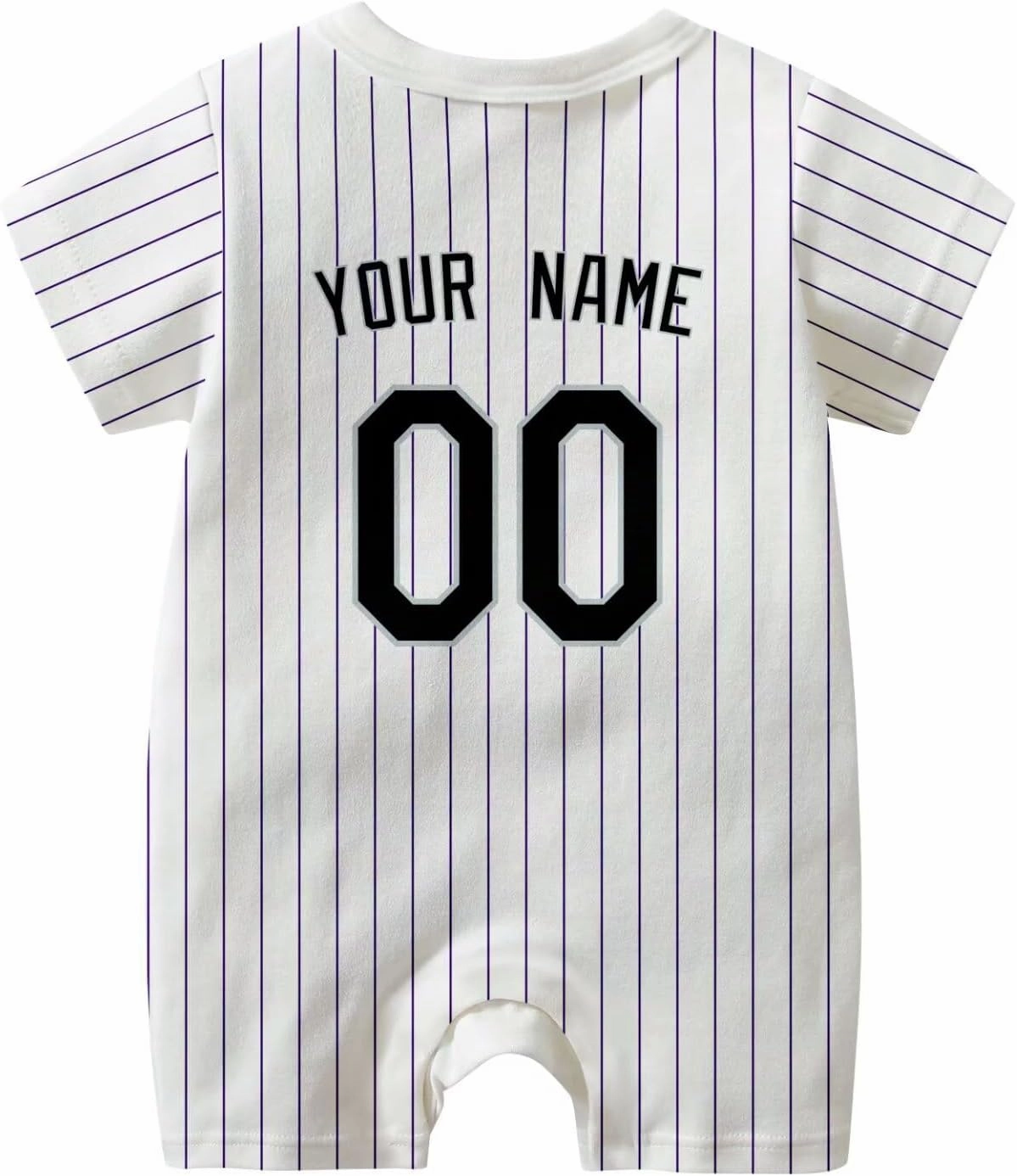 KREDE Baby Clothes Unisex White Bodysuit Rompers Custom Name Number for Baby Boys