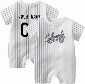 KREDE Baby Clothes Unisex White Bodysuit Rompers Custom Name Number for Baby Boys