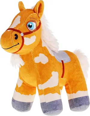 LA GRANJA DE Zenon Caballo Percheron 5 in.| Stuffed Animal Soft and Huggable | El Reino Infantil
