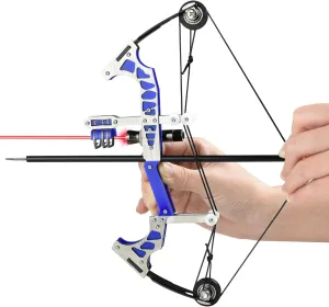 Laser Compound Bow Training Bow Toy Bow Outdoor Sports Competition Special Training Concentration Cultivating Patience Stainless Steel Material Length 10 inches