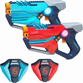 Laser Tag Set of 2, Lazer Tag Game with LED Score Display Vests for Kids,Teens & Adults, Birthday Gift Toys for Kids Ages 8 9 10 11 12 Year Old Boy & Girls
