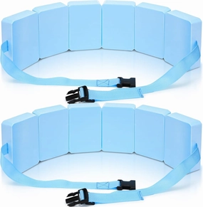 Lenwen 2 Pcs Swim Belt Flotation Belt Pool Exercise Equipment for Adults Adjustable Aquatic Auxiliary Swimming Waist Belt with EVA Foam Swim Training Aid for Beginners Easy and Safe