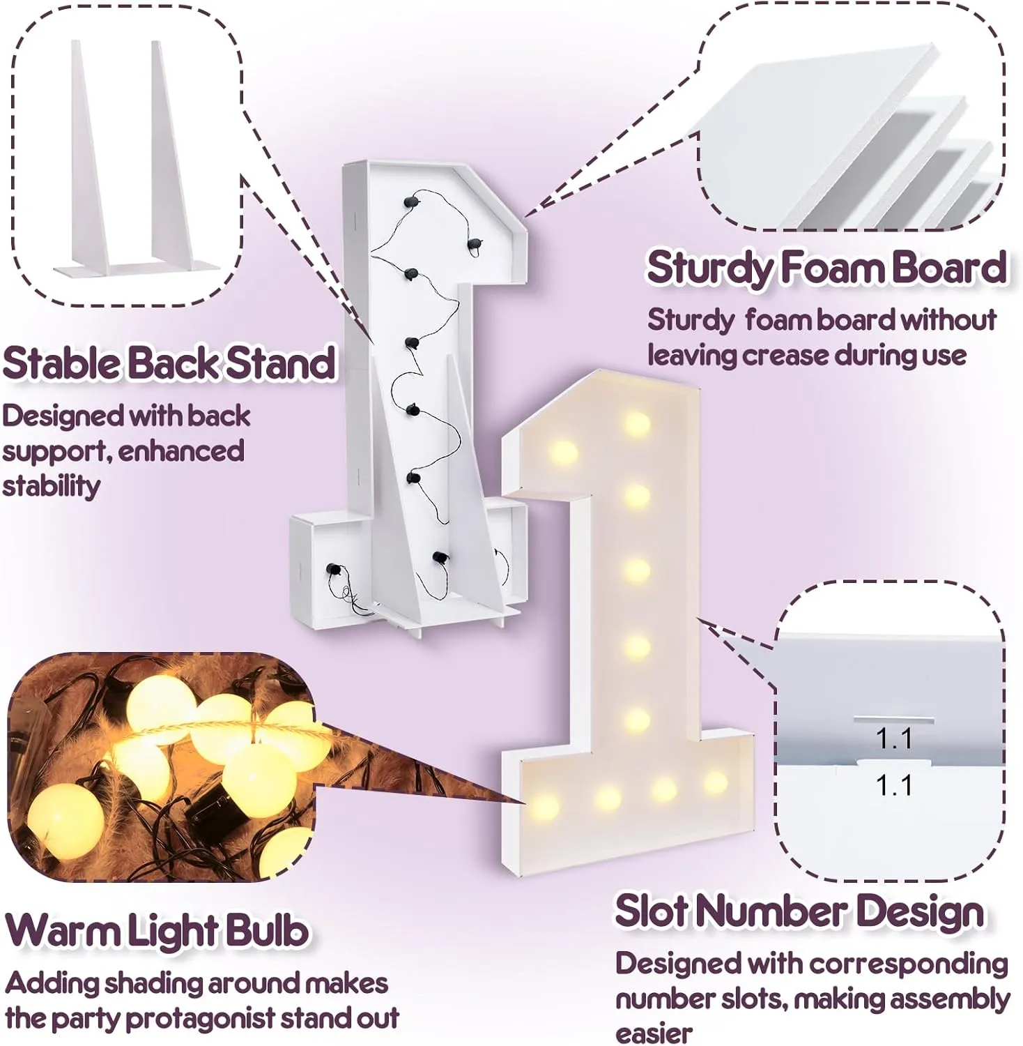 Light Up Numbers 4FT, Number 80 Light Up Sign Marquee Numbers 4 Feet Tall, Large 80 Marquee Number for 80th Birthday Party Decorations Mosaic Número