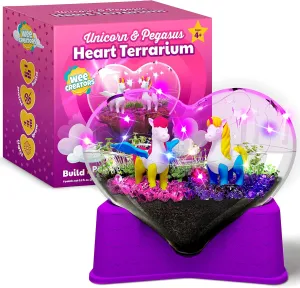 Light Up Terrarium Kit for Kids - Glow and Grow Garden Hands on Activity | Unicorns Gifts for Girls - Unicorn Painting Kit for Kids Arts and Crafts Ages 4 5 6 8-12 Year Old | STEM Toys