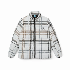 Lightly Plaided Women’s Puffer Jacket