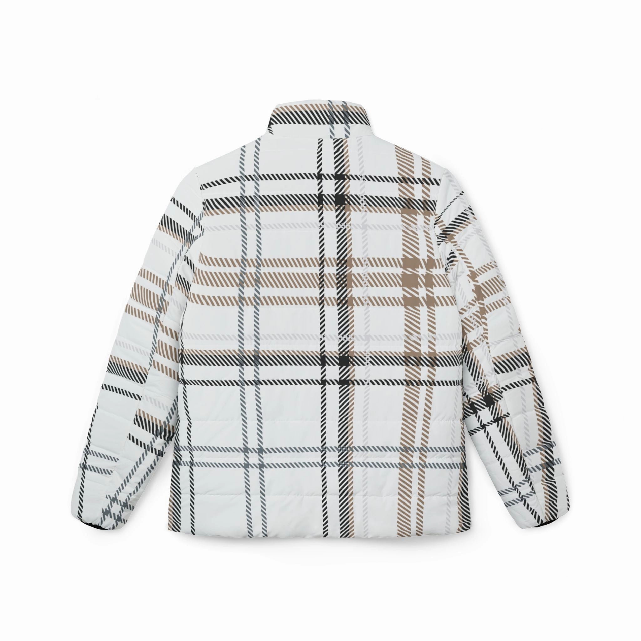 Lightly Plaided Women’s Puffer Jacket