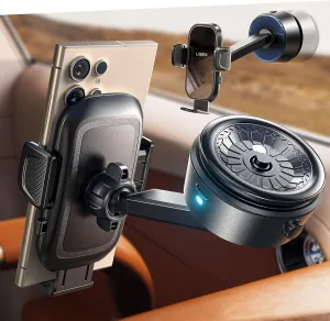 LISEN Car Phone Holder Mount,Vacuum Electric Suction Cup Phone Mount,Jeep Wrangler Accessories Fit Any Angle,Any Position for iPhone Android and All Smartphones,All Thick Case,Gifts for Men Women