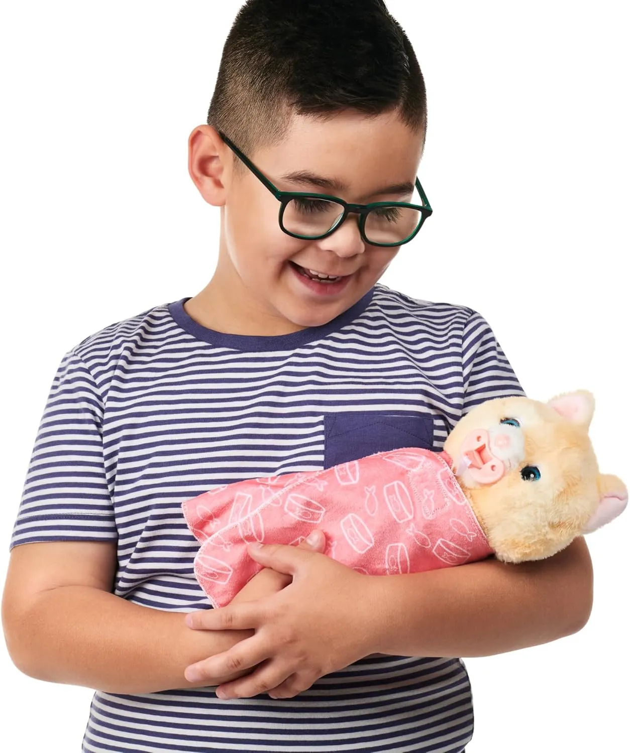 Little Live Pets - Cozy Dozys: Ginger The Kitty | Interactive Plush Toy Kitty. 25  Sounds and Reactions. Magical Eye Movement. Blanket, Pacifier and Batteries Included. for Kids Ages 4 