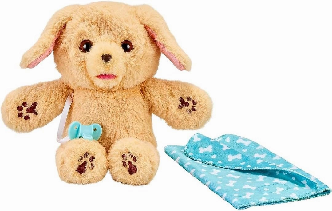 Little Live Pets - Cozy Dozys: Charlie The Puppy | Interactive Plush Toy Dog. 25  Sounds and Reactions. Magical Eye Movement. Blanket, Pacifier and Batteries Included. for Kids Ages 4 .