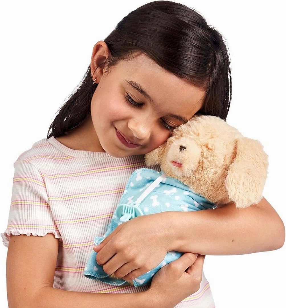 Little Live Pets - Cozy Dozys: Charlie The Puppy | Interactive Plush Toy Dog. 25  Sounds and Reactions. Magical Eye Movement. Blanket, Pacifier and Batteries Included. for Kids Ages 4 .