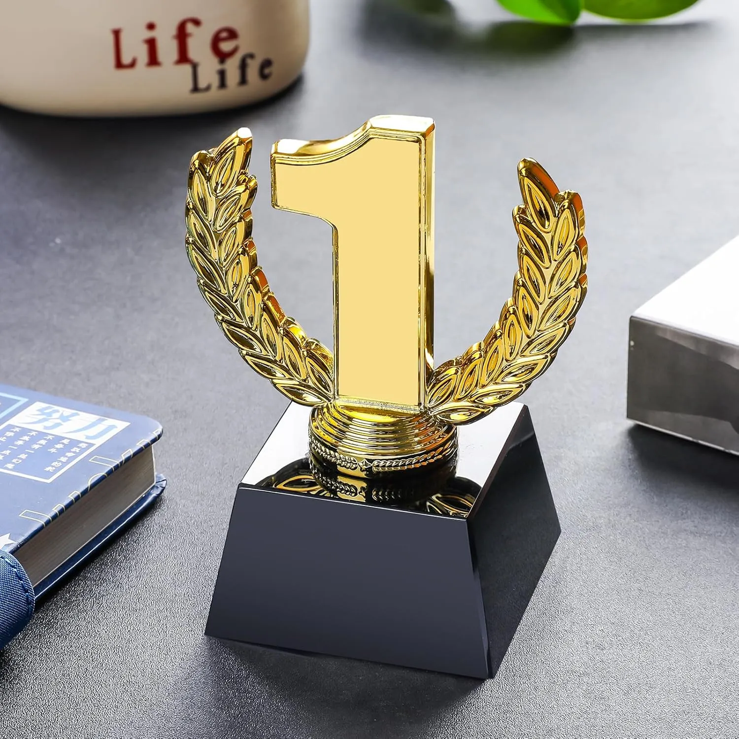 LONGWIN Crystal Trophy Award, Participation Blank Funny Winner Trophy for Sports Events/Competition, Talent Show/Party Favor