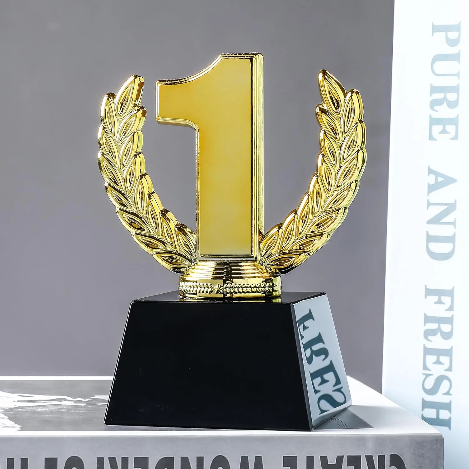 LONGWIN Crystal Trophy Award, Participation Blank Funny Winner Trophy for Sports Events/Competition, Talent Show/Party Favor
