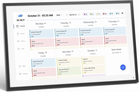 LOOFII 15.6 Inch Smart Digital Calendar Planner & Chore Chart, Full HD Interactive Touchscreen Display for Family Scheduling, Wall Mountable – Streamline Household Organization (Black White)