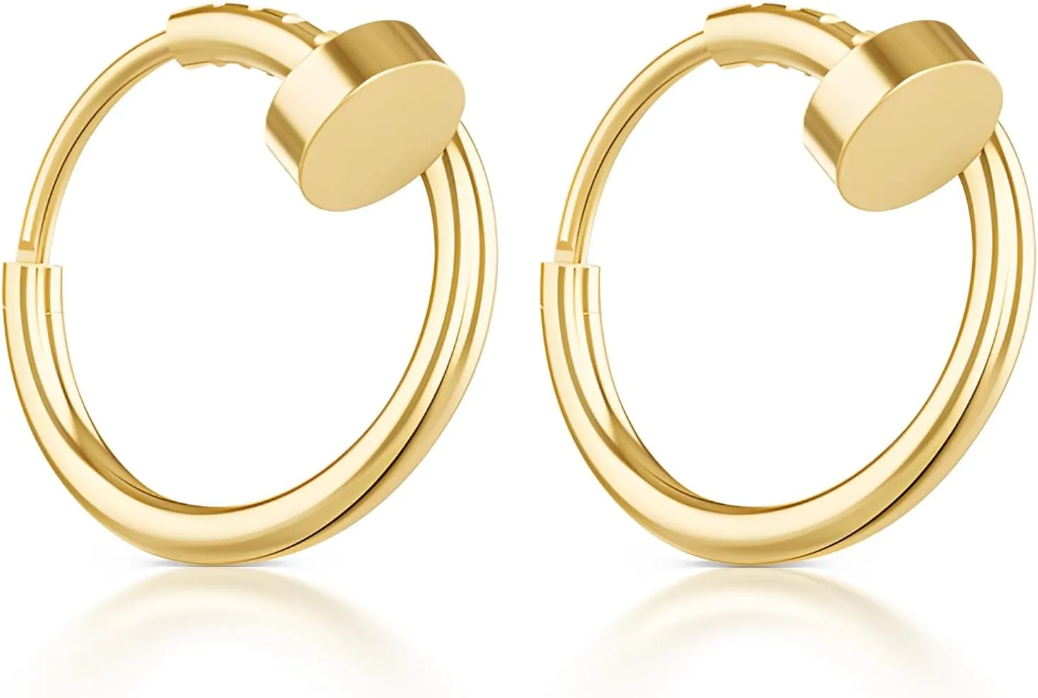 Luxury 18K Gold Huggie Nali Earrings Small Hoop Earrings for Women Lightweight Hypoallergenic Mini Gold Trendy Hoop Earrings for Women