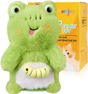 Marsjoy Frog Speaking Plush Stuffed Animal Interactive Talking Pet Toy Repeat What You Say Repeating Frog Electronic Pet, Dancing and Shaking Robotic Recording Toy, Animated Toy Pet