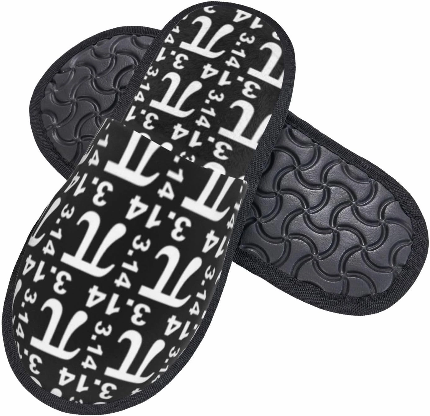 Math Number π Pi Winter Furry Slippers Warm Cozy Indoor Shoes House Slippers For Men Women
