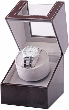 Mechanical Watch Storage Box,Single Watch Winder for Automatic Watches, with Super Quiet Motor, 4 Rotation Mode Setting