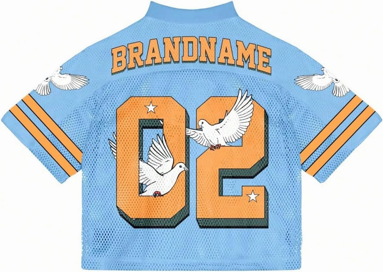 Men's Number Graphic Jersey Shirts Y2K Graphic Short Sleeve Streetwear Tee Shirt Top